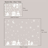 Snowy Night Village Electrostatic  Wall Sticker