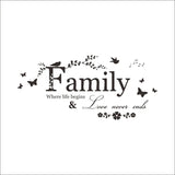 Family Love Never Ends Quote Home Decor