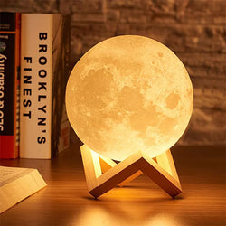 3D Print Moon Lamp Rechargeable 2 LED Night Light