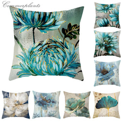 Hand Painted Floral Pillowcase