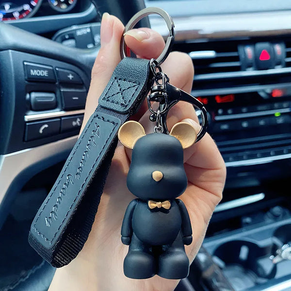 Cute Resin Keychain Bear Pendant For Women Bag Car Key