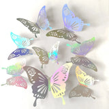 12Pcs Fashion 3D Hollow Butterfly Creative DIY Wall Sticker