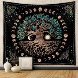 Trippy Mandala Tree of Life Tapestry Wall Hanging