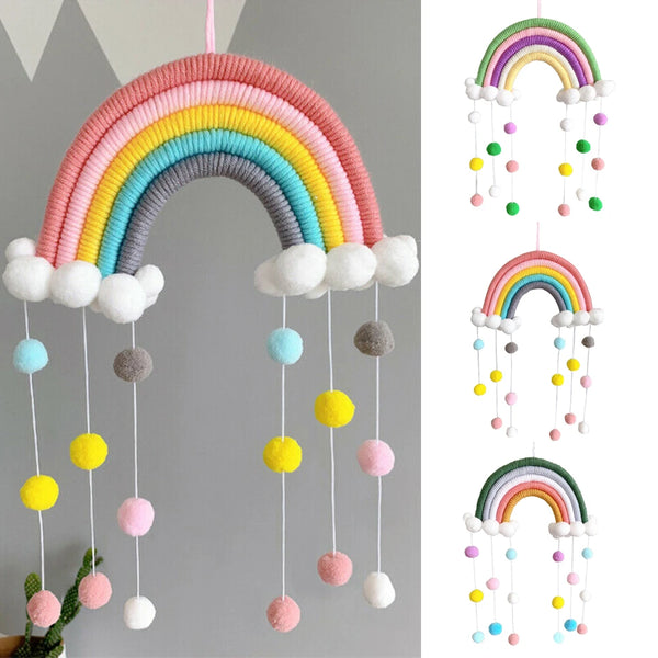 Cute Rainbow Clouds Tapestry  Wall Hanging