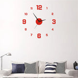 DIY Wall Clock 40cm/16'' Frameless Modern 3D Wall Clock