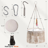 Macrame Cat Hammock Hanging Swing